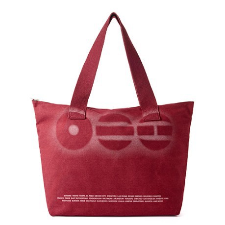 Vintage Collectible Shop - Hot Vintage Printed Red Canvas Tote