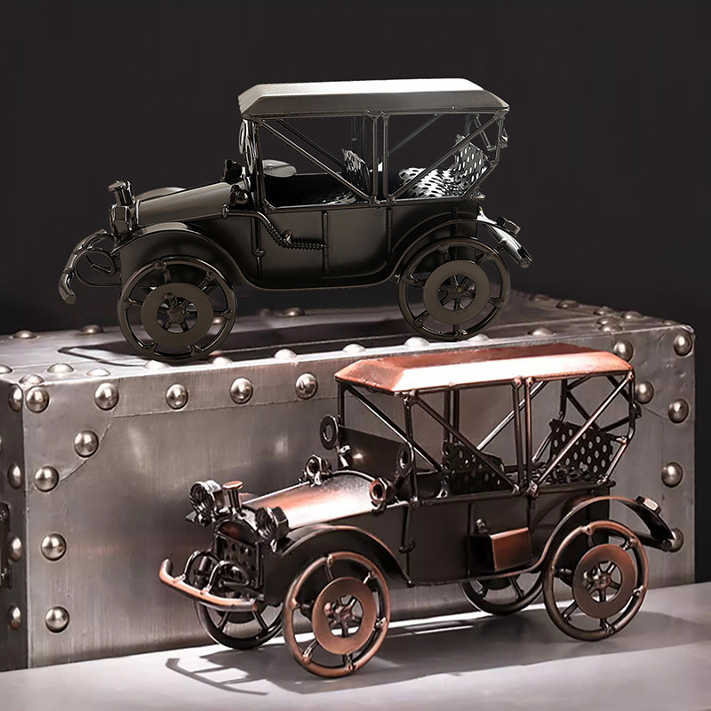 Vintage Toys Collection - European Style Vintage Alloy Old Car