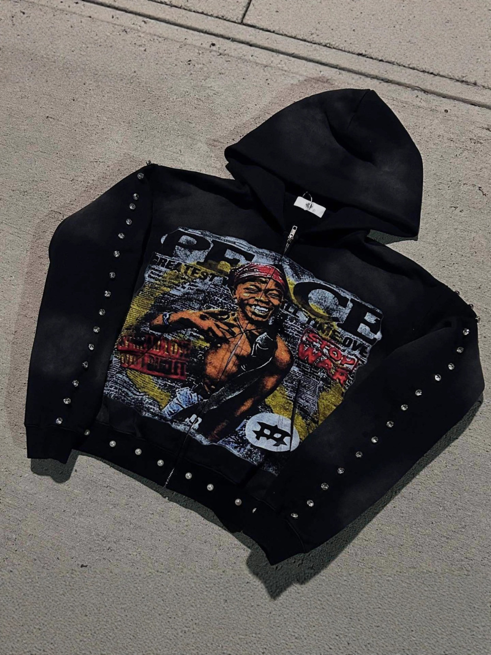 2026 new American hip-hop loos - Vintage Zip Hoodie recension och pris