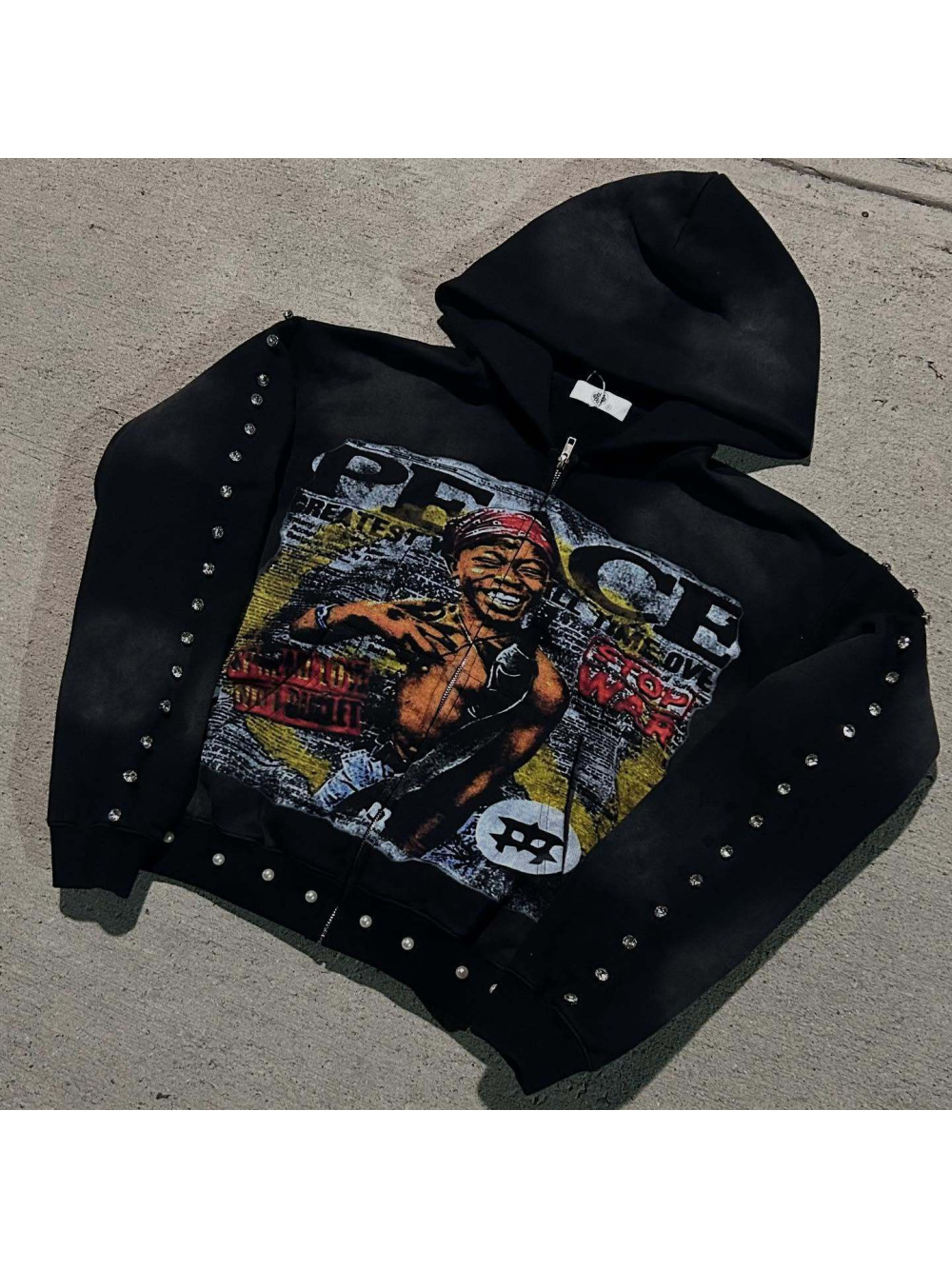 2026 new American hip-hop loos - Vintage Zip Hoodie recension och pris