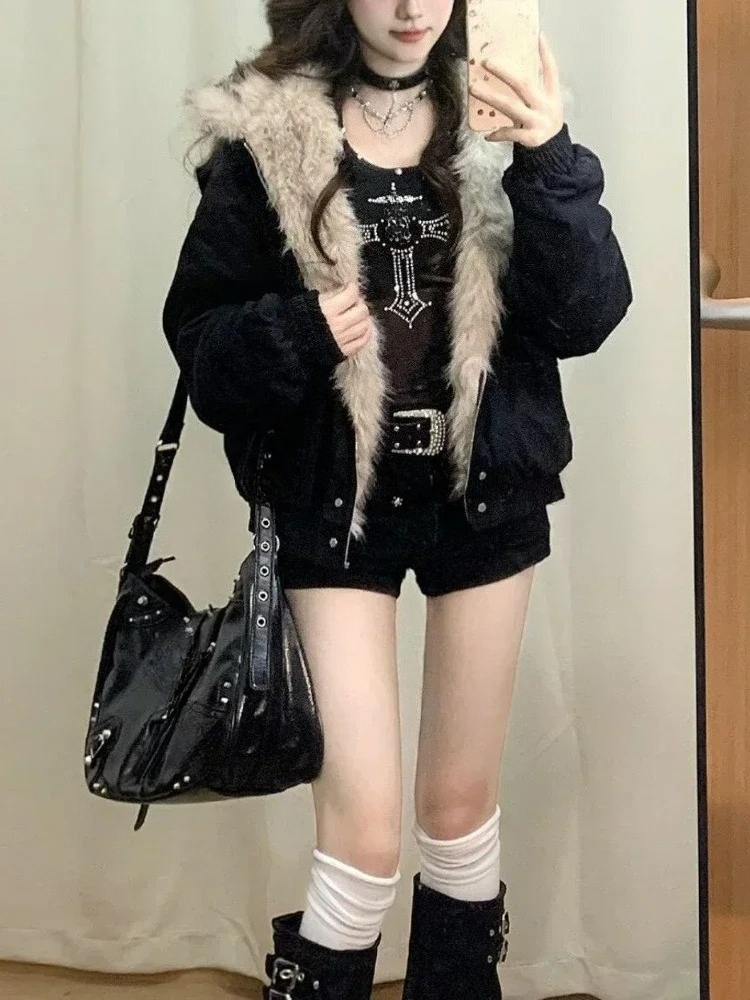 Y2k Gothic Vintage Black Zip U - Vintage Zip Hoodie recension och pris
