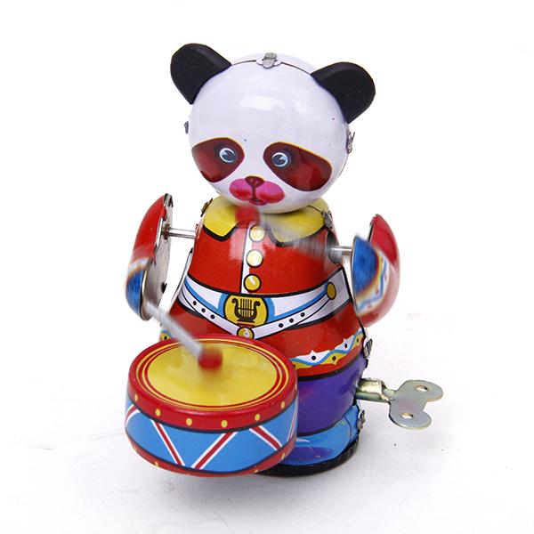 Wind Up Clockwork Panda Drumme - Vintage Collectible Figures recension och pris