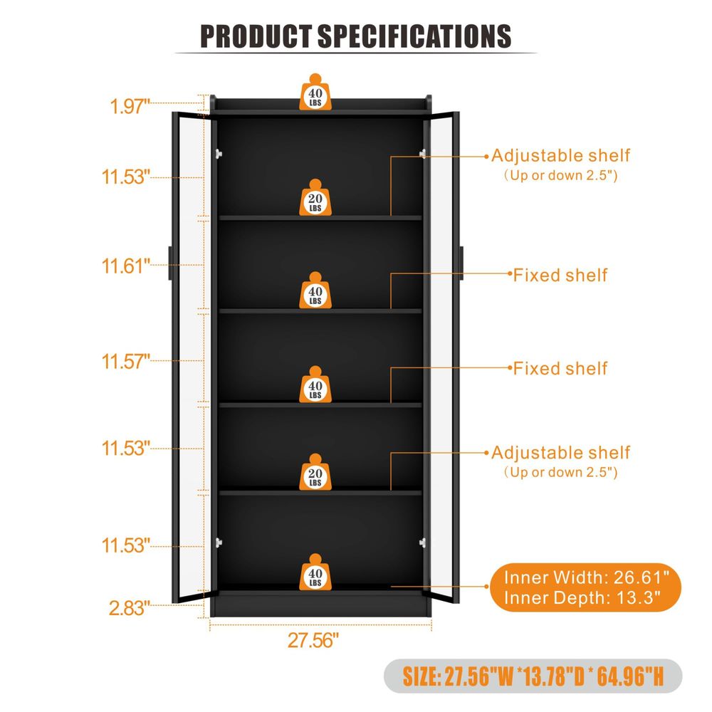 Display Cabinet with Adjustabl - Collectible & Vintage Dolls For Halloween recension och pris