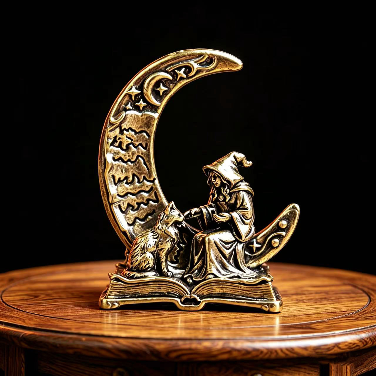 Brass Moon Witch Decoration St - Vintage Collectible Figurines recension och pris