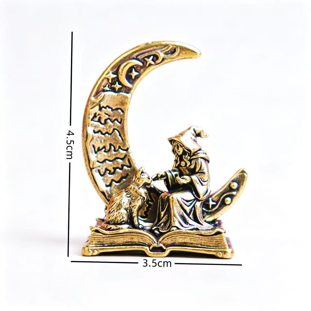 Brass Moon Witch Decoration St - Vintage Collectible Figurines recension och pris