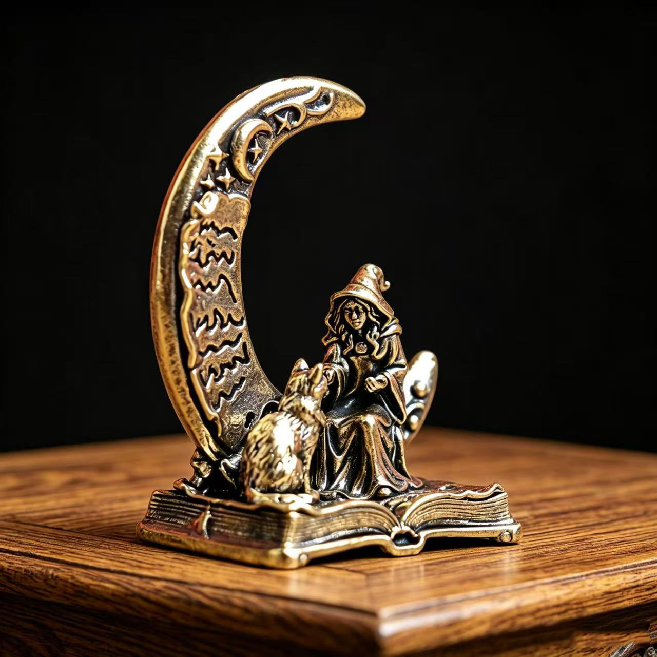 Brass Moon Witch Decoration St - Vintage Collectible Figurines recension och pris