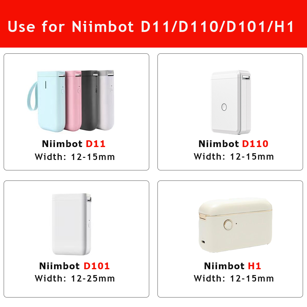 10 Rolls NiiMBOT D110 D11 D101 - Typewriter Ribbon Roll recension och pris