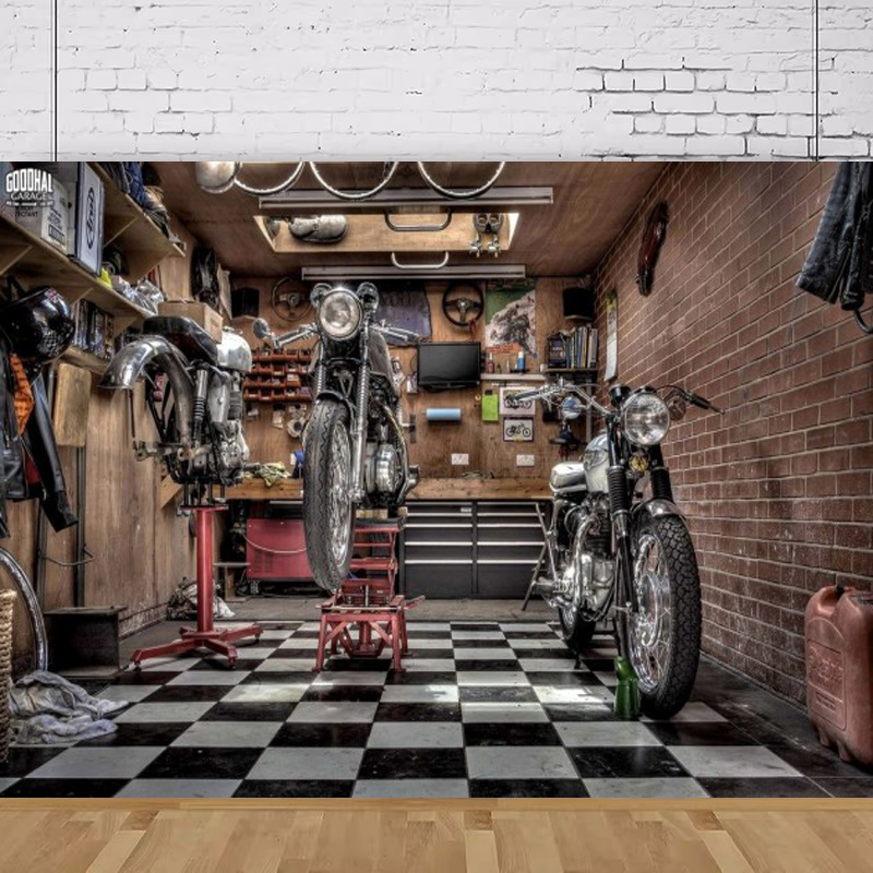 Motorcycle Photography Backdro - Collectible Vintage Photos recension och pris