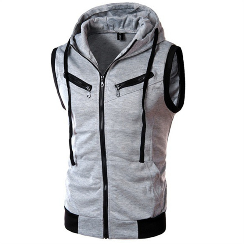 New Men's Hooded Sleeveless Ve - Vintage Zip Hoodie recension och pris