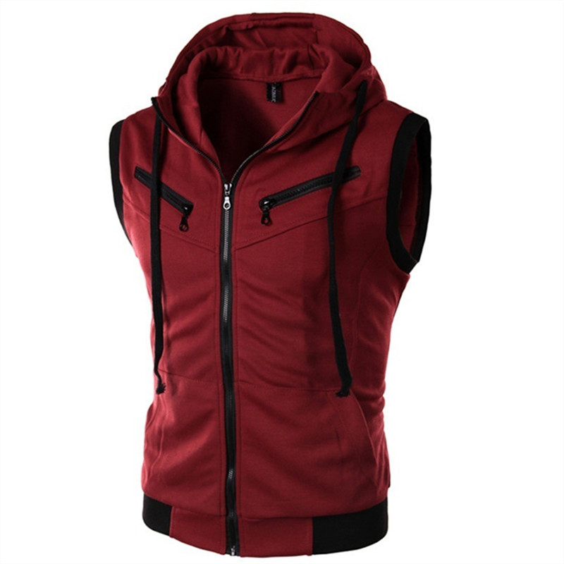 New Men's Hooded Sleeveless Ve - Vintage Zip Hoodie recension och pris