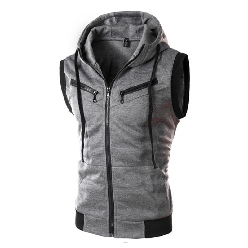 New Men's Hooded Sleeveless Ve - Vintage Zip Hoodie recension och pris