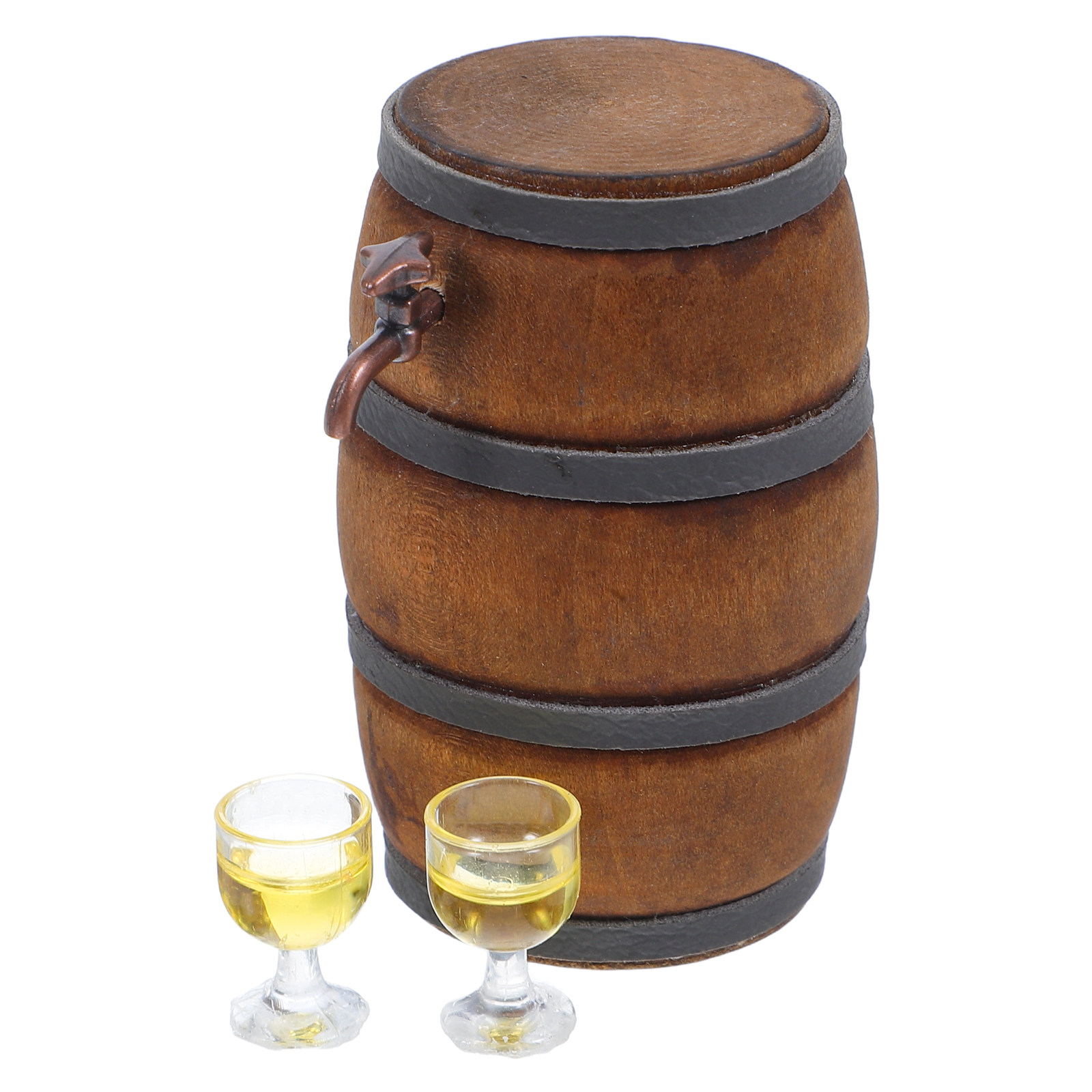1Set Mini Wine Barrel and Glas - Vintage Collectible Glass recension och pris