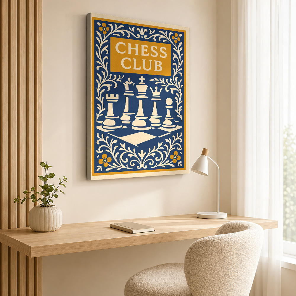 Chess Club Vintage Framed Canv - Collectible Vintage Photos recension och pris